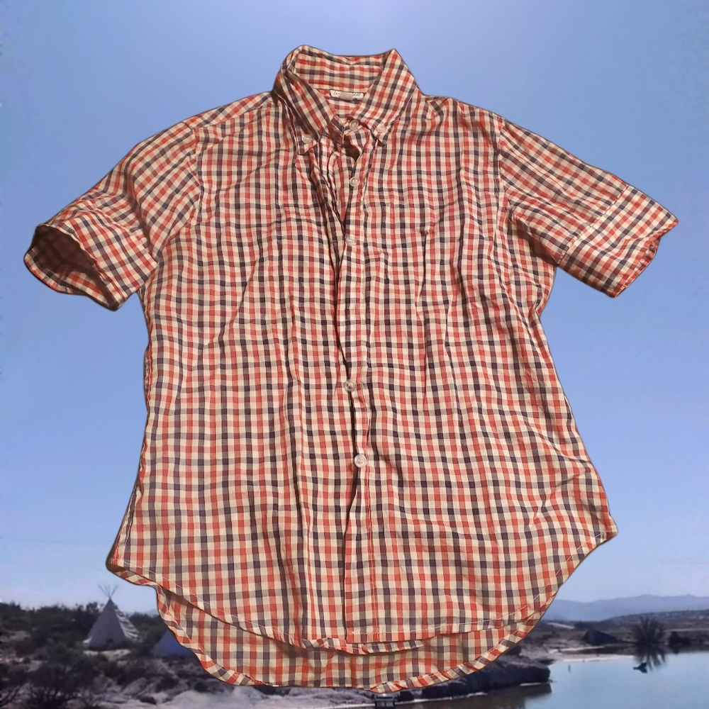 LARK & WOLFF Checked Button Up Small Shirt